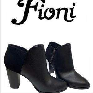 Fioni black Ankle-Length Chunky Heel Boots size 11